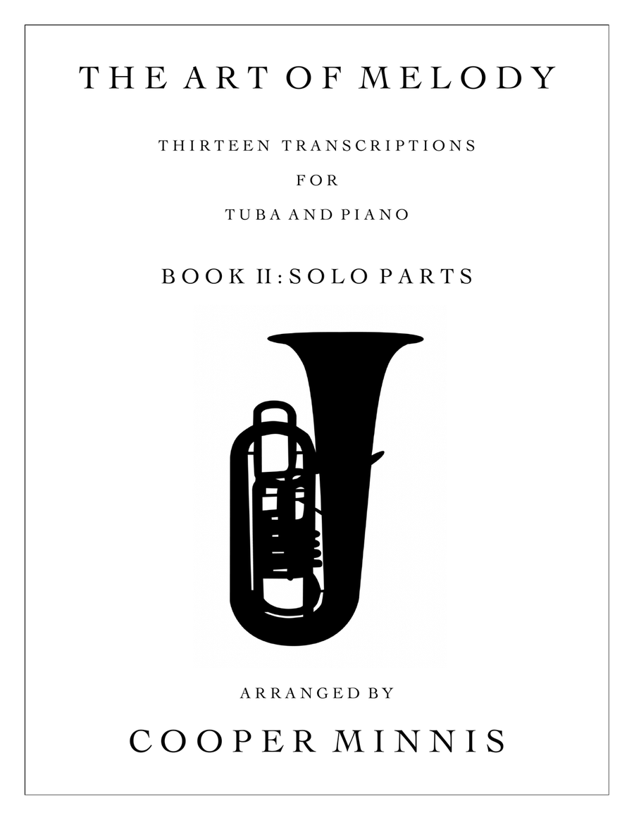 The Art of Melody: 13 Song Transcriptions for Tuba- Solo Parts Tuba scores gallery preview page 1