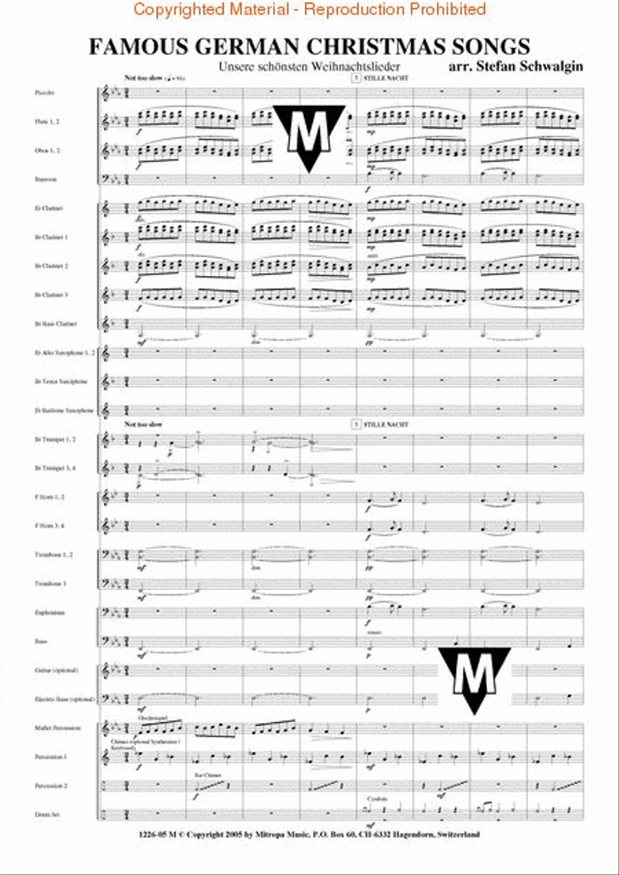 Famous German Christmas Songs Concert Band scores gallery preview page 2