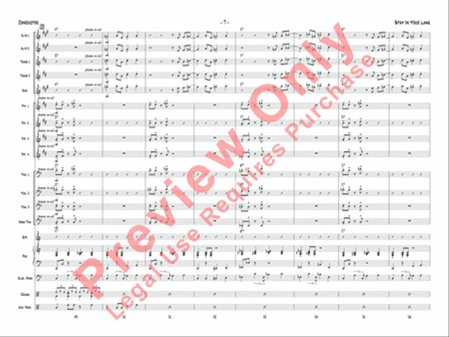 Stay in Your Lane Jazz Ensemble scores gallery preview page 10