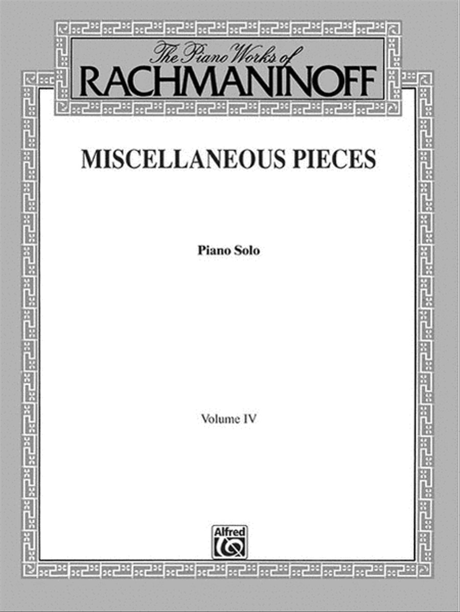 The Piano Works of Rachmaninoff, Volume 4 Piano Solo scores gallery preview page 1
