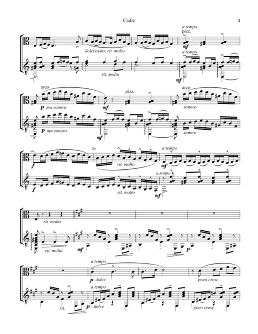 Cadiz Op. 47 No. 4 for viola and guitar image number null