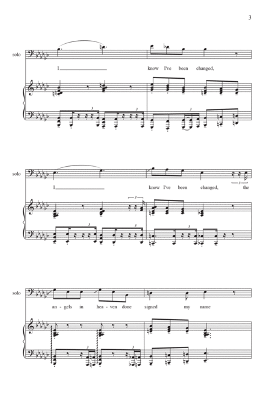 I Know I've Been Changed TTBB scores gallery preview page 3