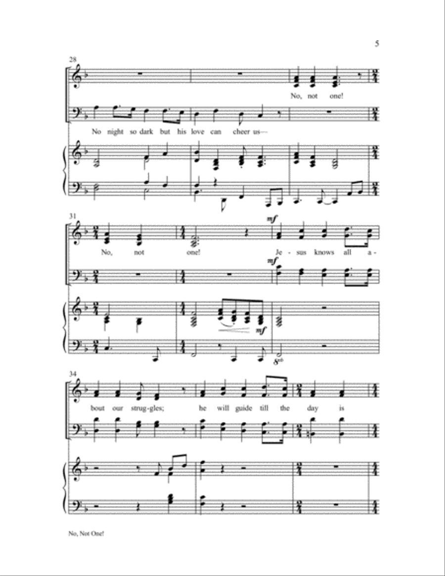No, Not One! 4-Part scores gallery preview page 6