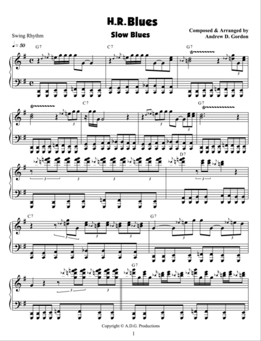 H.R. Blues H.R. Blues Piano Method scores gallery preview page 2