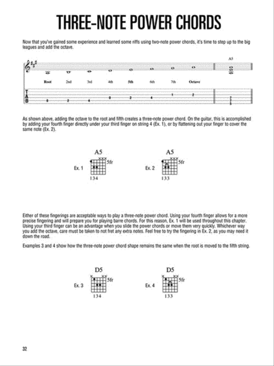 Power Chords Guitar Tablature scores gallery preview page 7