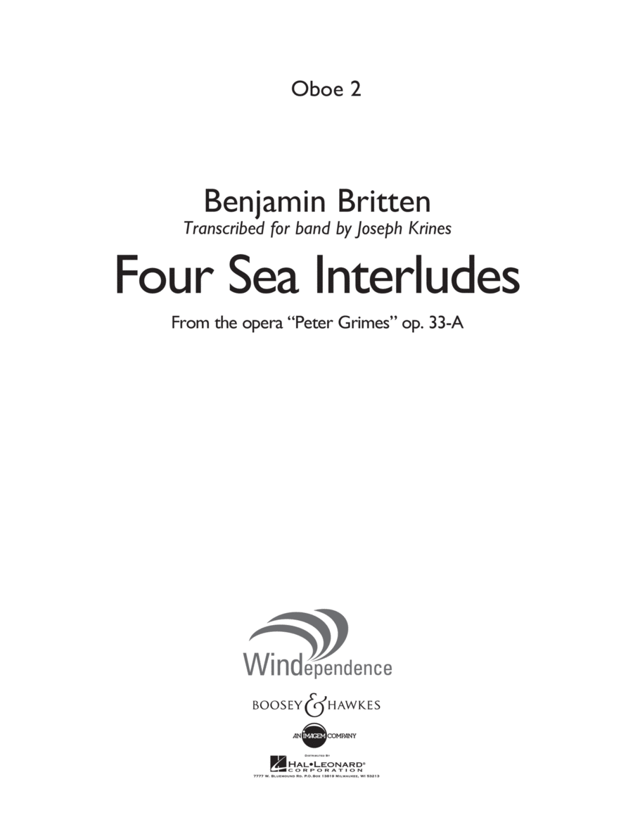 Four Sea Interludes (from the opera 