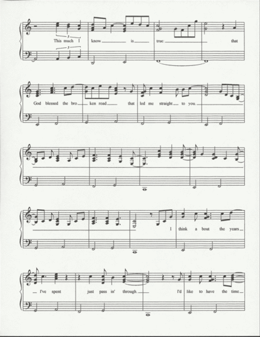 Bless The Broken Road Piano Solo scores gallery preview page 3