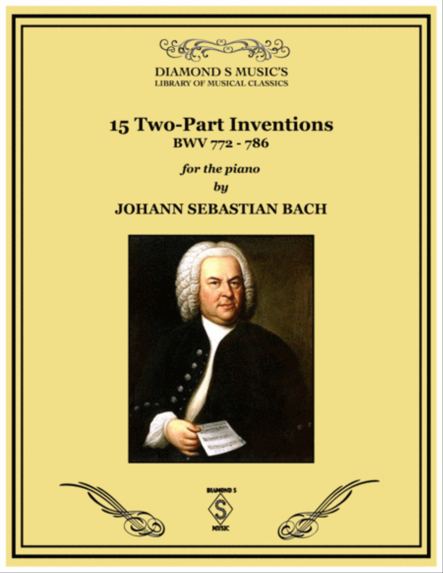 15 2-Part Inventions by J.S. BACH, BWV 772-786 for Solo Piano Piano Method scores gallery preview page 1