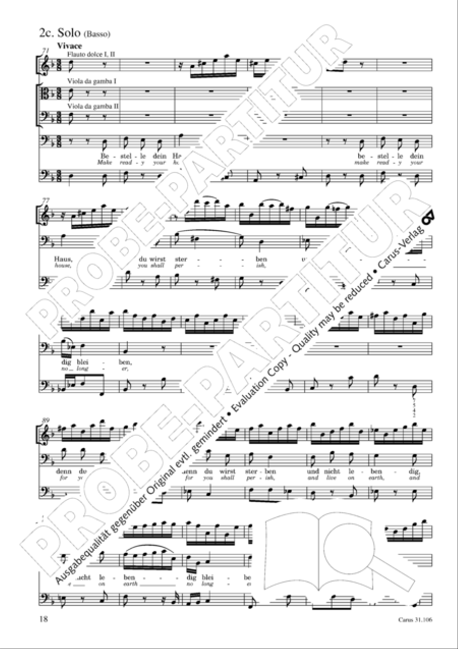 God's own time is the time appointed (Gottes Zeit ist die allerbeste Zeit) 4-Part scores gallery preview page 19