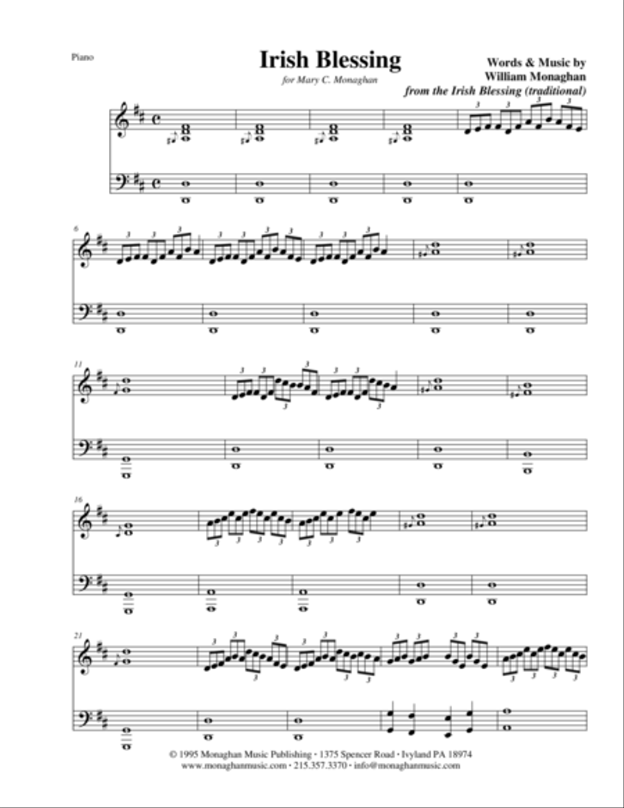 Irish Blessing Choir scores gallery preview page 1