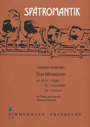 Book cover for Three Miniatures Op. 55/1/7/3