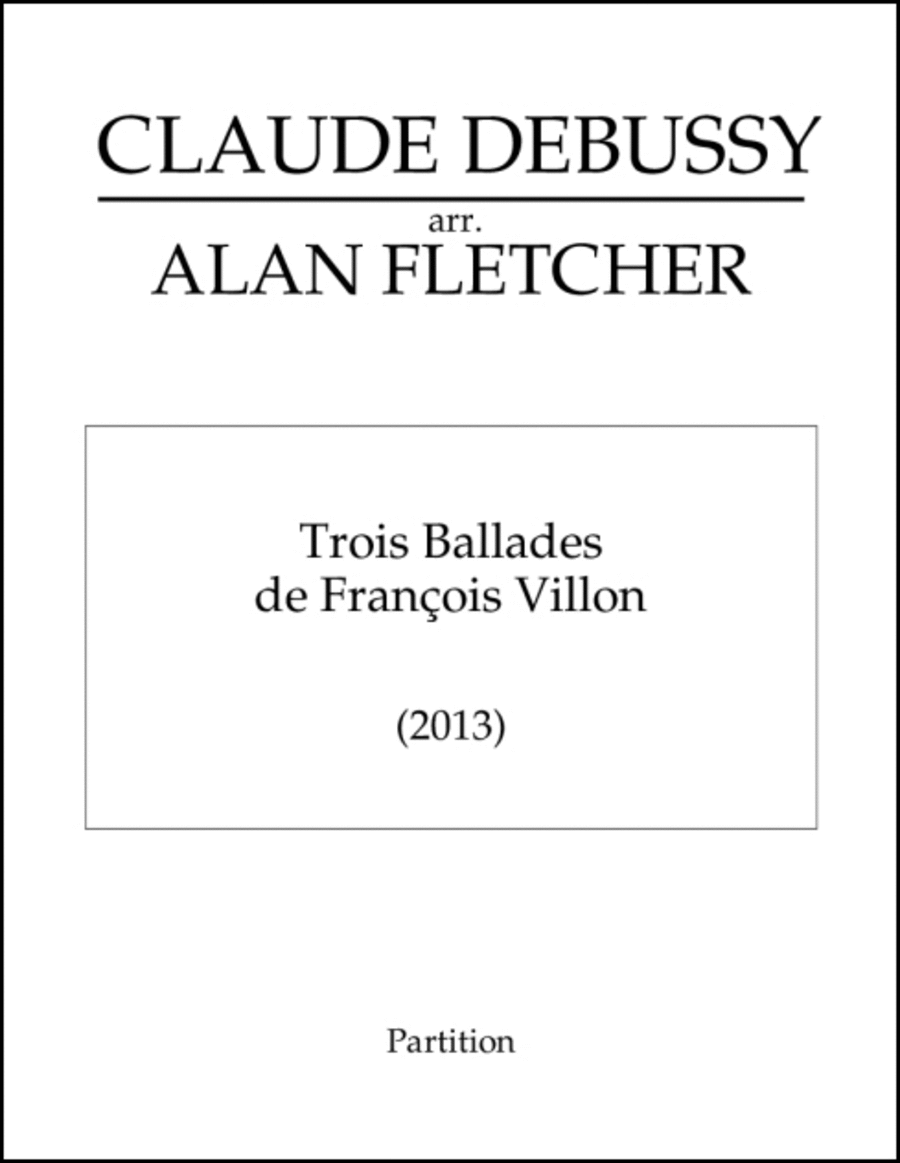 Trois Ballades de Francois Villon Choir scores gallery preview page 1