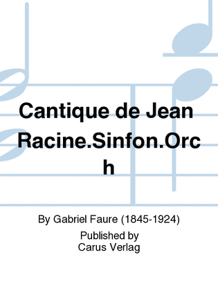 Book cover for Cantique de Jean Racine (Lobgesang des Jean Racine)