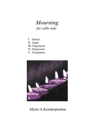 Book cover for Mourning for solo cello