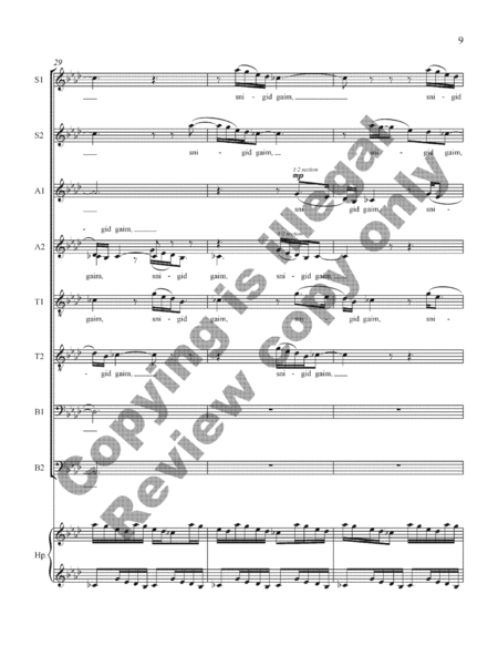 Scel lem duib (Choral Score) image number null