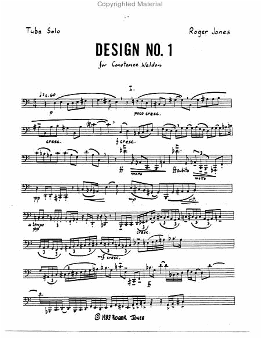 Design No. 1 Tuba scores gallery preview page 2