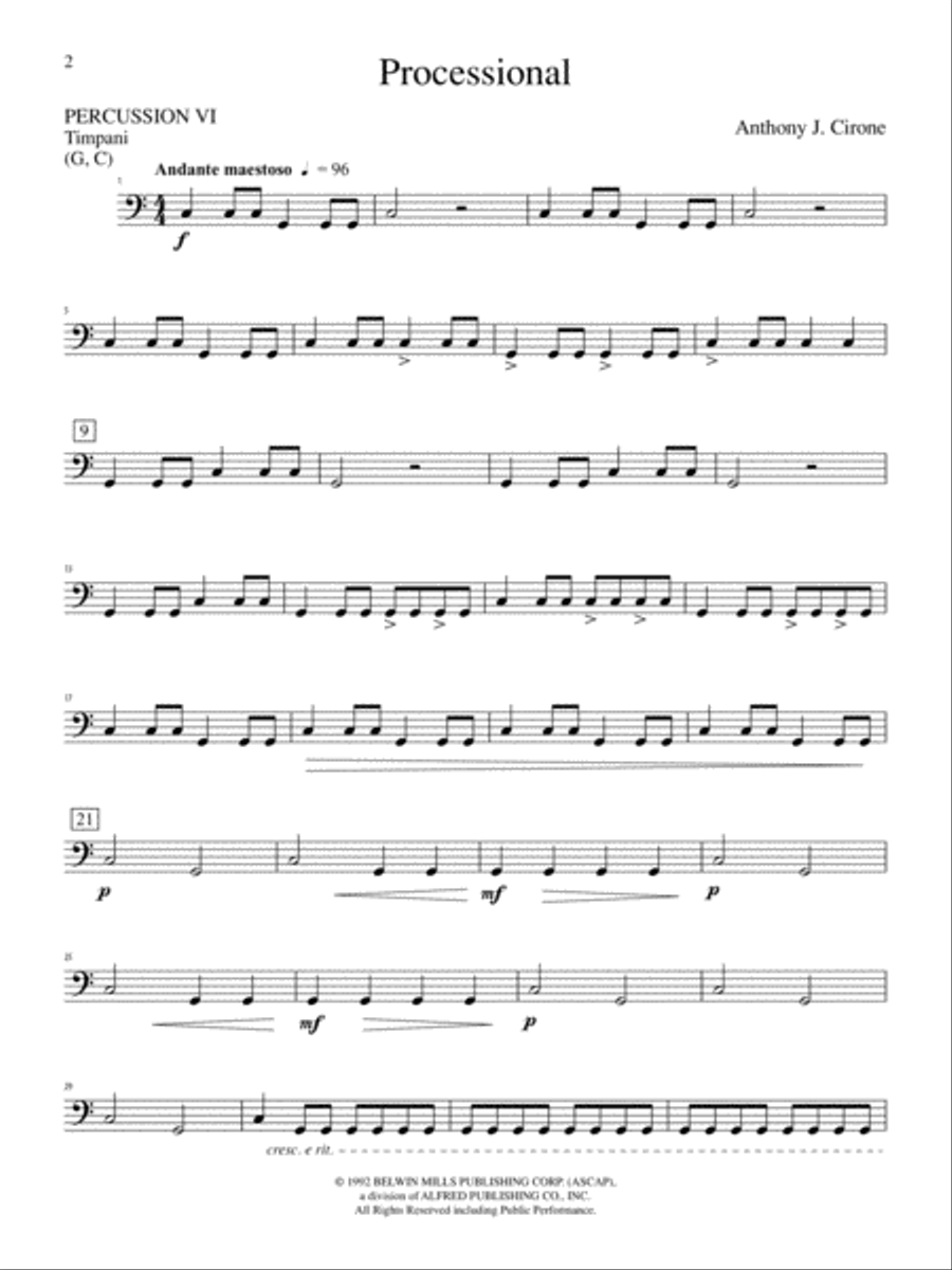 The Anthony J. Cirone Intermediate Percussion Ensemble Collection: 6th Percussion Percussion Ensemble scores gallery preview page 2