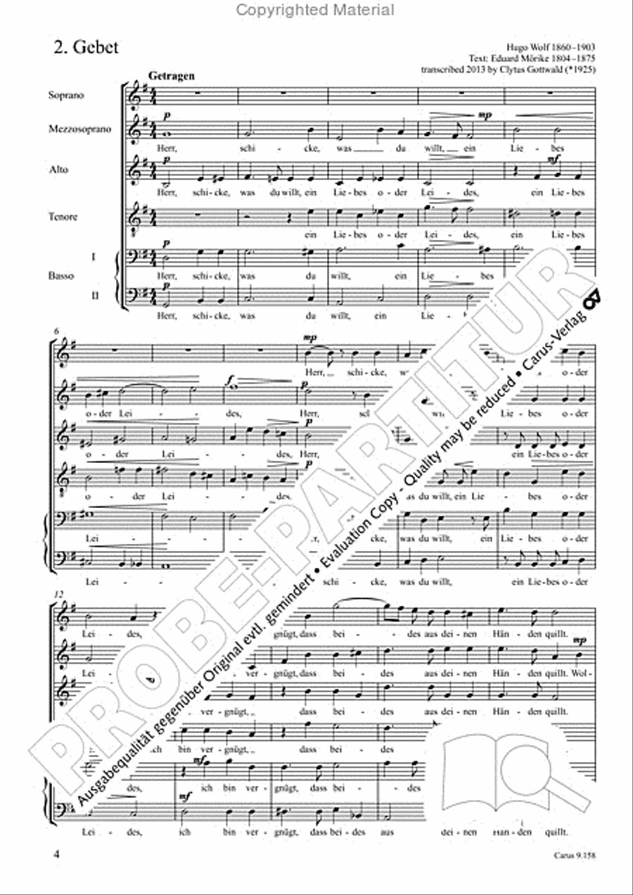 Gottwald/Wolf: Drei Lieder Mixed Choir scores gallery preview page 5
