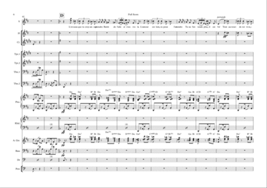 Habanera - Female Soprano with 12 Piece Band Flute scores gallery preview page 6