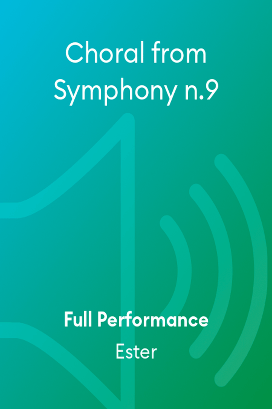 Choral from Symphony n.9 Choral from Symphony n.9 Choir scores gallery preview page 1