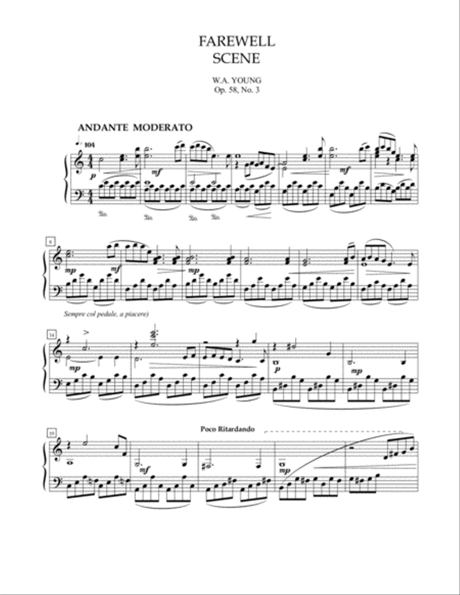 Farewell Scene Easy Piano scores gallery preview page 1