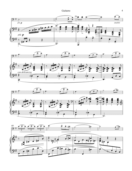 Guitarre Op. 45 No. 2 for cello and piano image number null