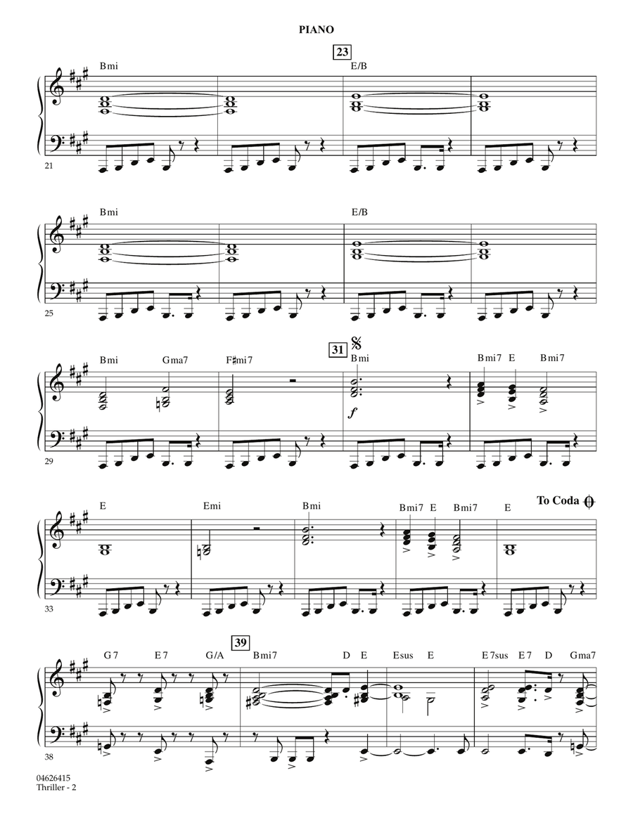 Thriller - Piano Orchestra scores gallery preview page 2