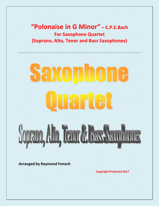 Polonaise in G Minor - Saxophone Choir Quartet (Soprano Sax; Alto Sax; Tenor Sax and Baritone Sax))