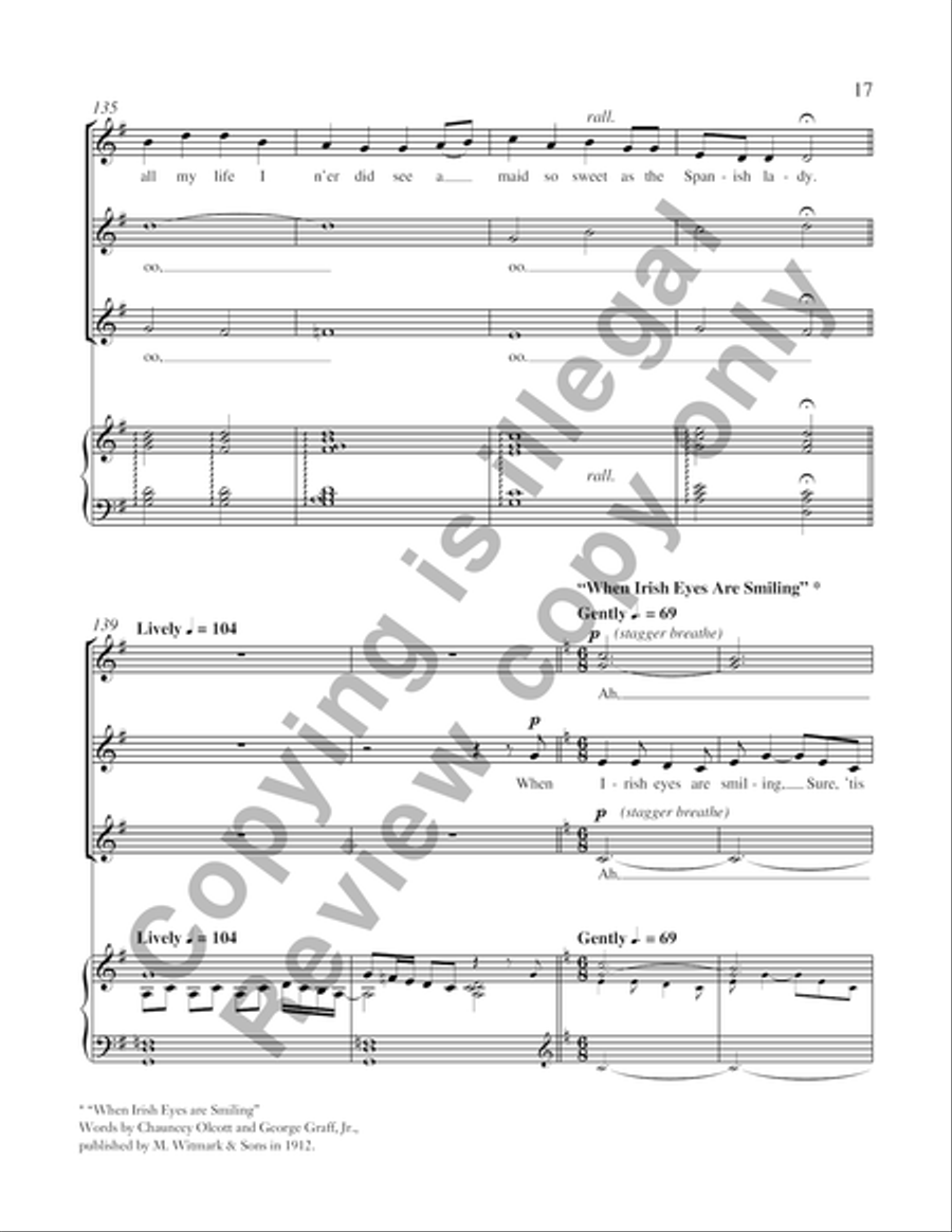 The Cat's Ramble (Medley of Irish Melodies) SSA scores gallery preview page 16