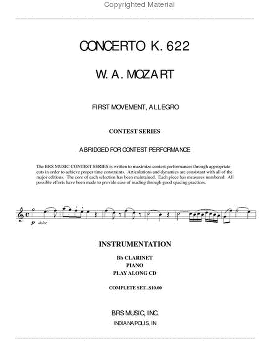 Concerto K. 622, 1st Movement image number null