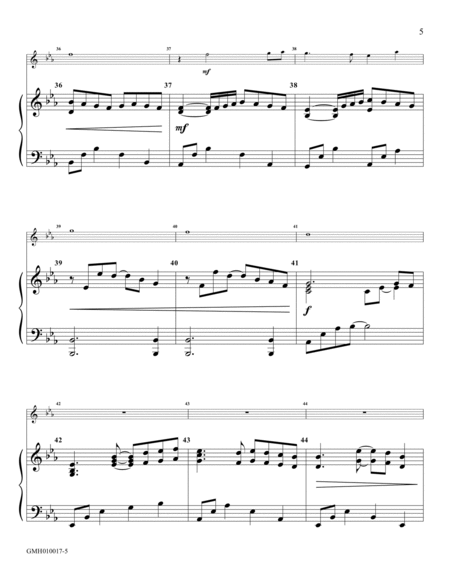 Abide With Me (for handbell solo with piano accompaniment) image number null