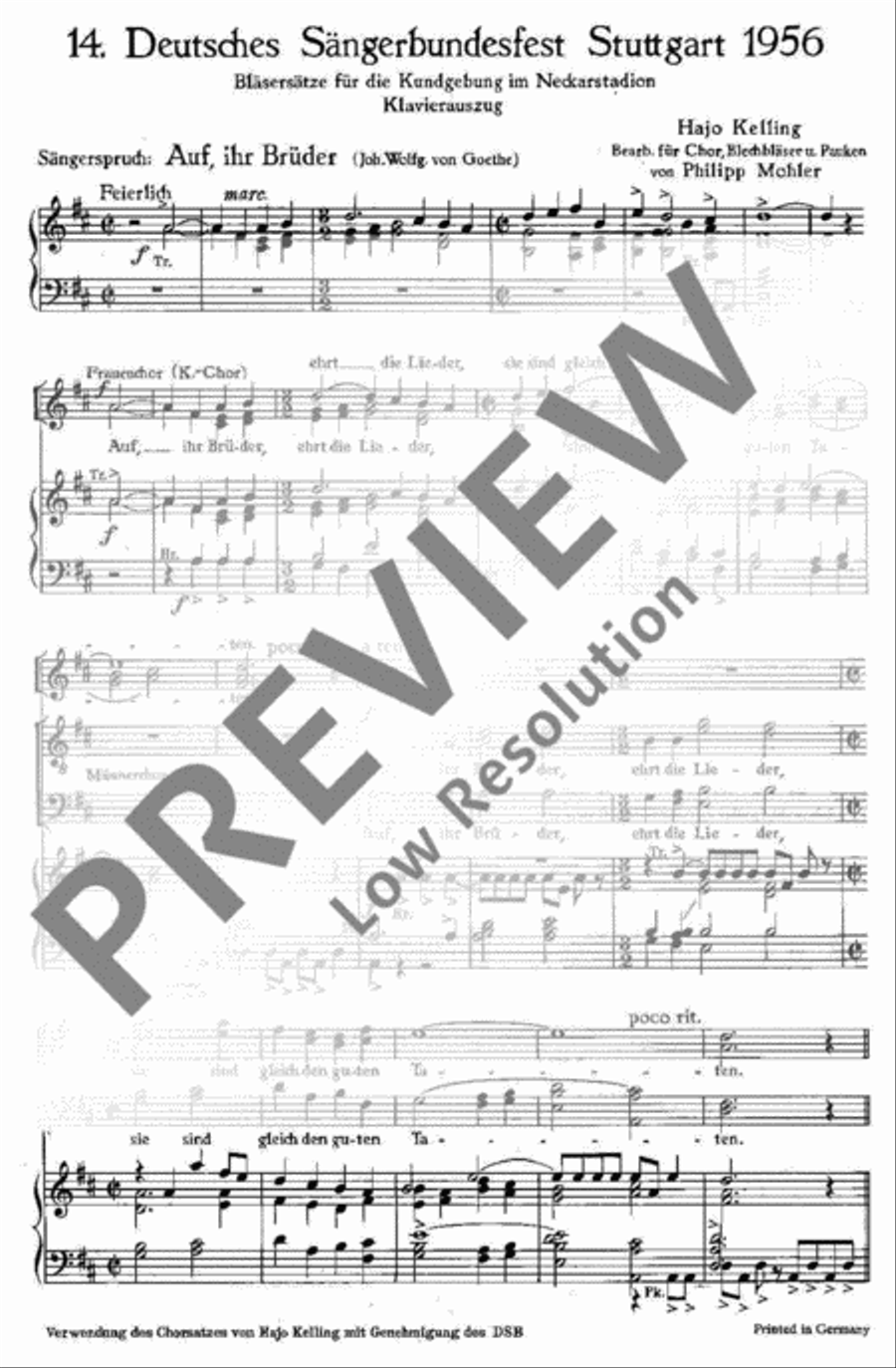 Festliche Liedkantate TTBB scores gallery preview page 2