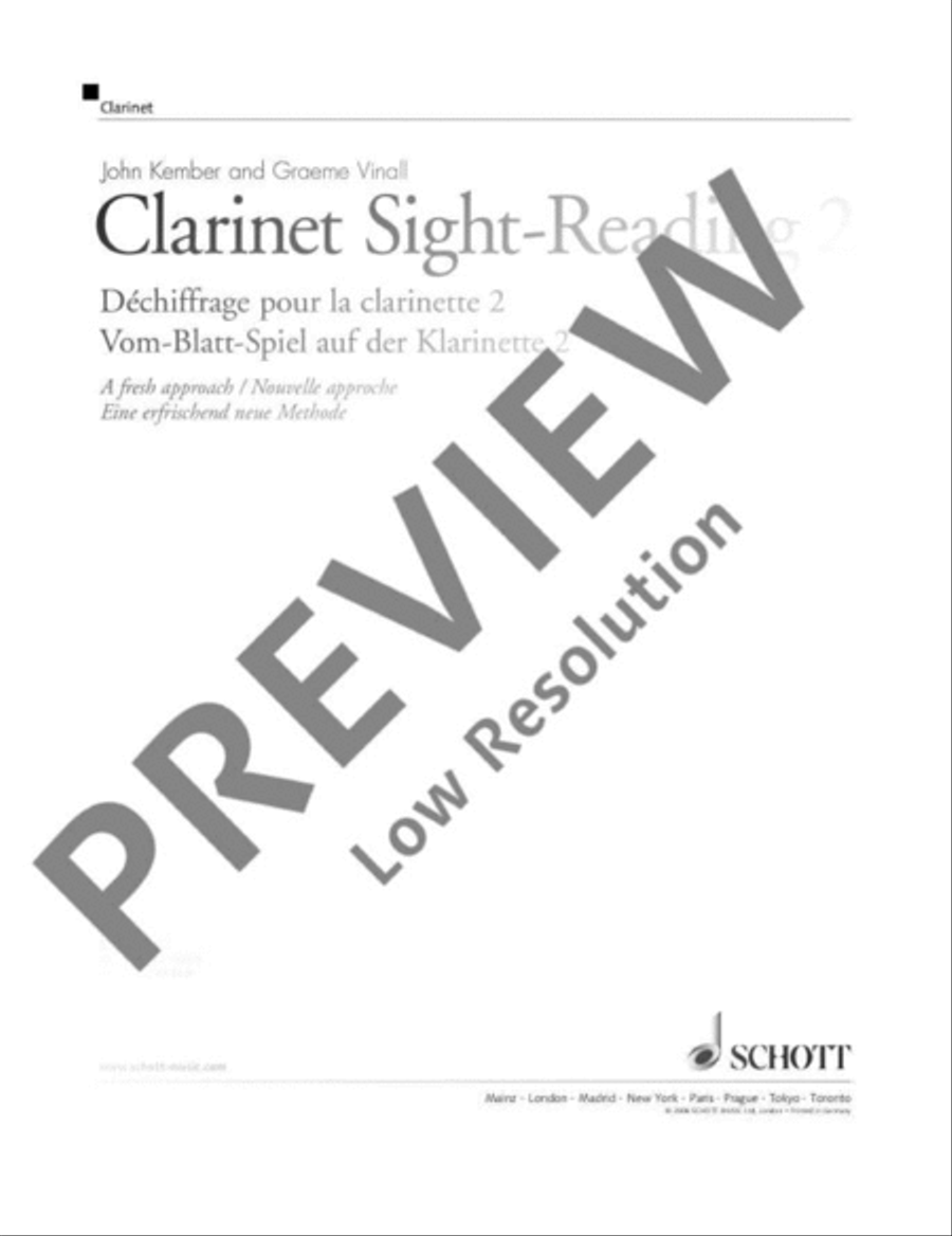 Clarinet Sight-Reading 2 Clarinet Solo scores gallery preview page 2