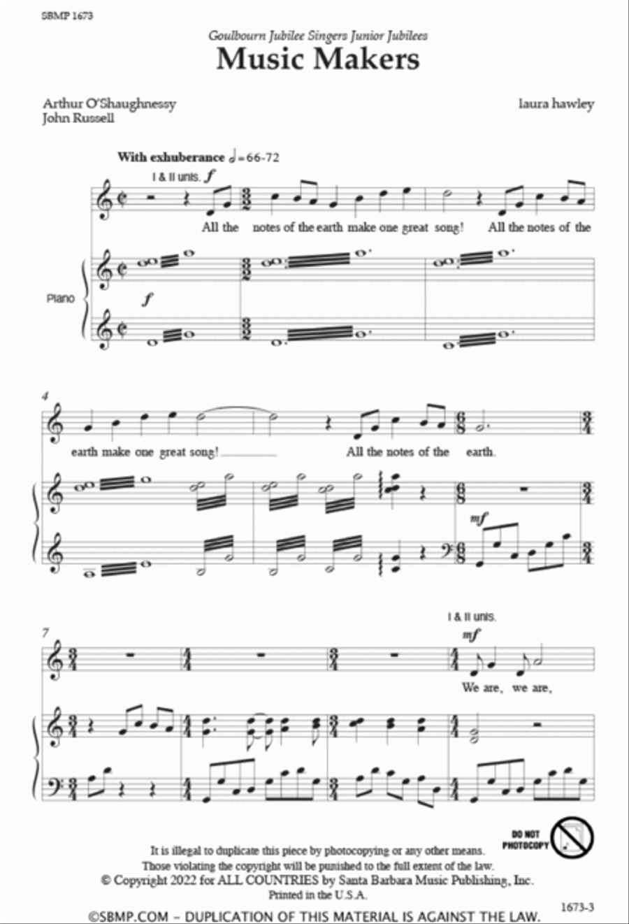 Music Makers Music Makers Unison Choir scores gallery preview page 2