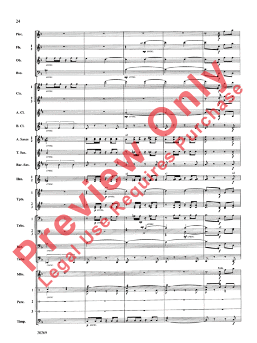 Night in the Tropics Concert Band scores gallery preview page 25