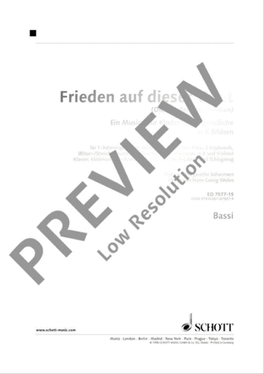 Frieden auf dieser Welt Part scores gallery preview page 2