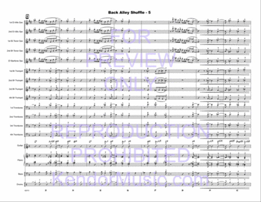 Back Alley Shuffle Jazz Ensemble scores gallery preview page 6