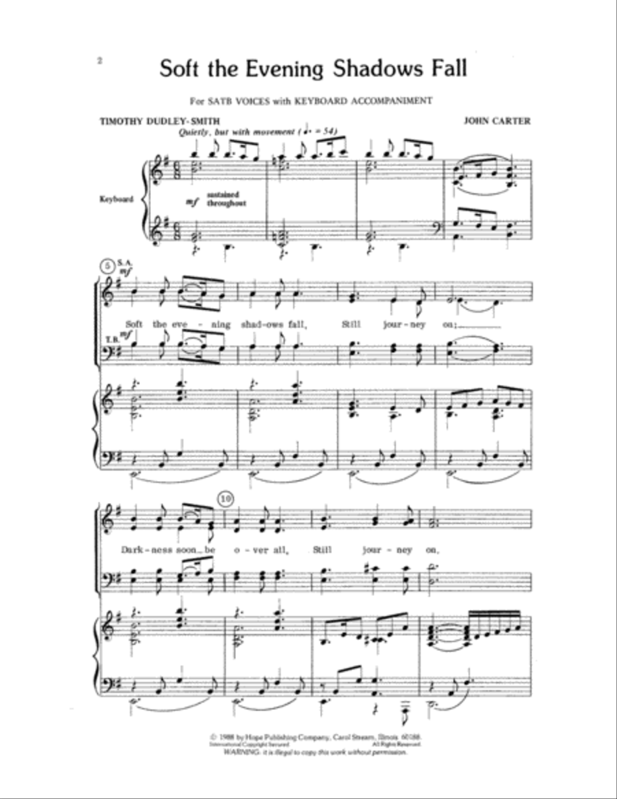 Soft the Evening Shadows Fall 4-Part scores gallery preview page 2