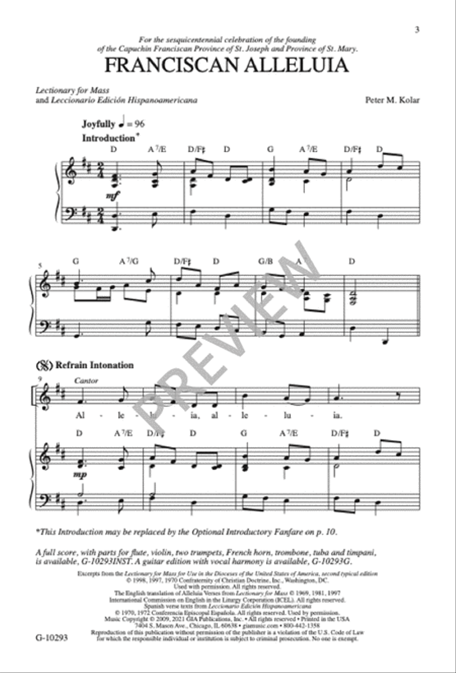 Franciscan Alleluia Franciscan Alleluia 4-Part scores gallery preview page 4
