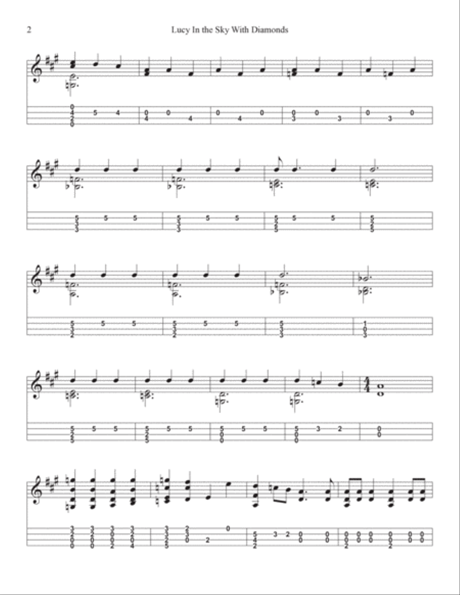 Lucy In The Sky With Diamonds Mandolin scores gallery preview page 2