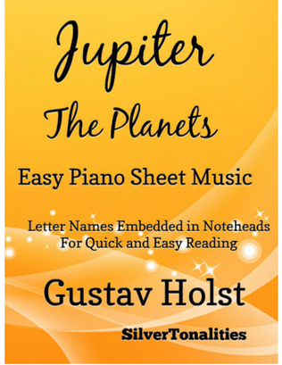 Book cover for Jupiter the Planets Easy Piano Sheet Music