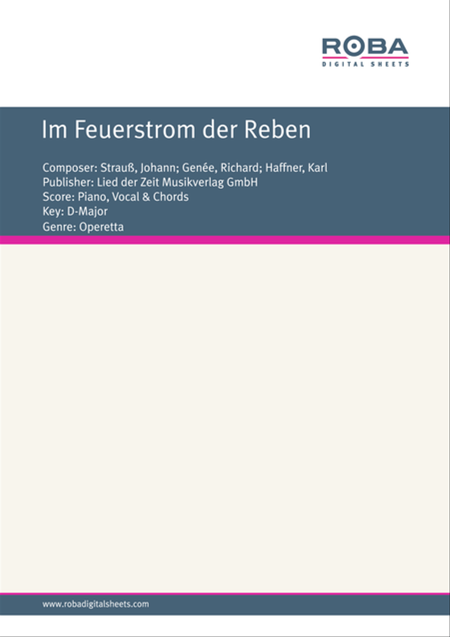 Im Feuerstrom der Reben Im Feuerstrom der Reben Voice scores gallery preview page 1