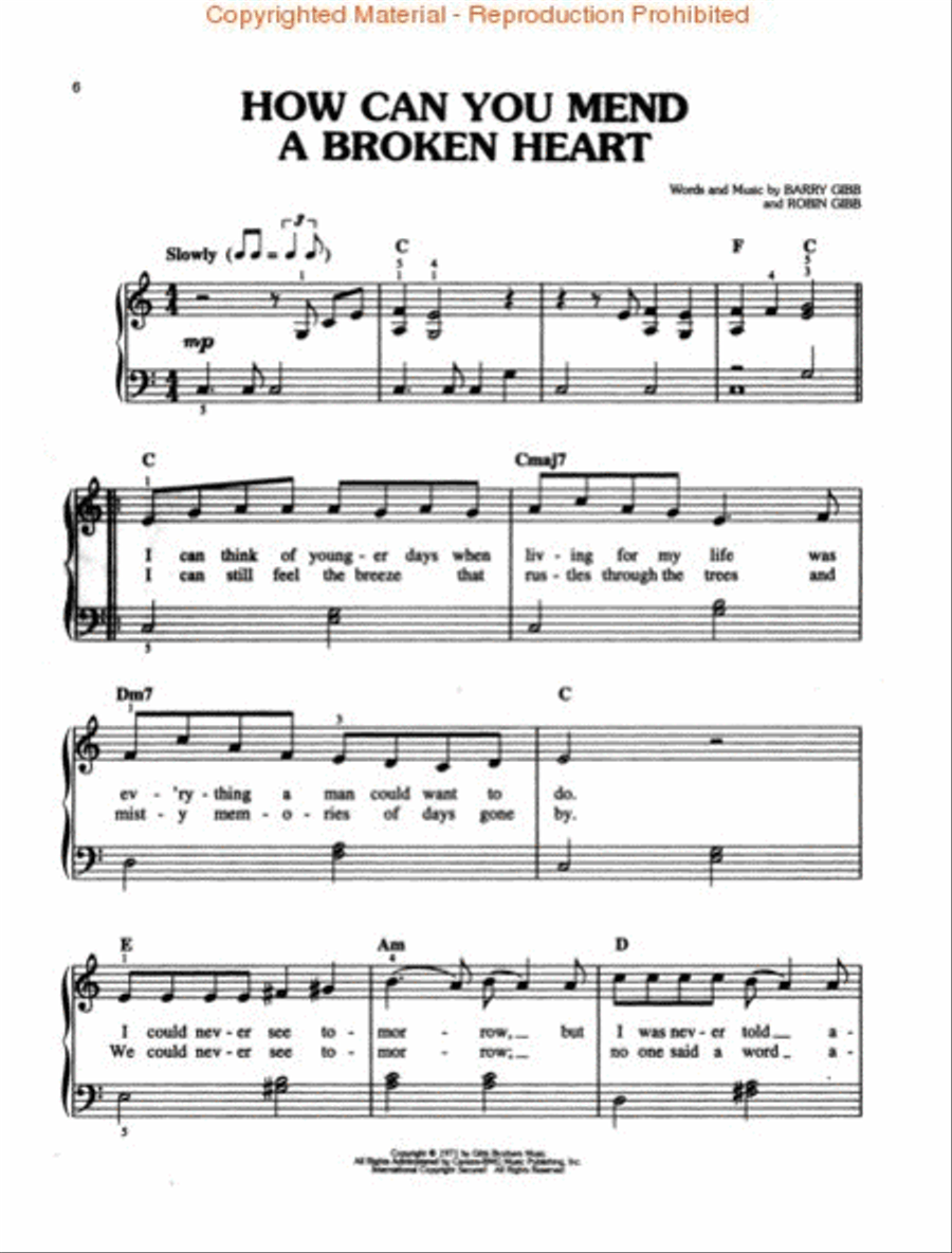 Best of the Bee Gees Best of the Bee Gees Easy Piano scores gallery preview page 2