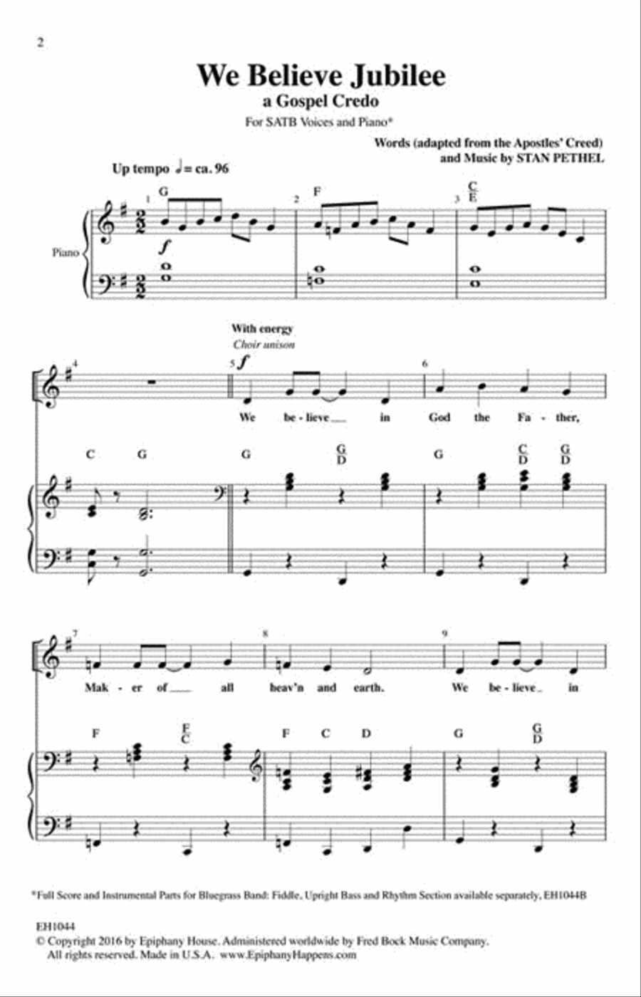 We Believe Jubilee We Believe Jubilee Choir scores gallery preview page 2