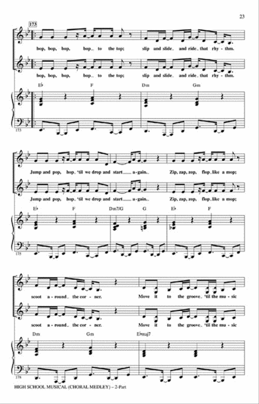 High School Musical (Choral Medley) 2-Part scores gallery preview page 4