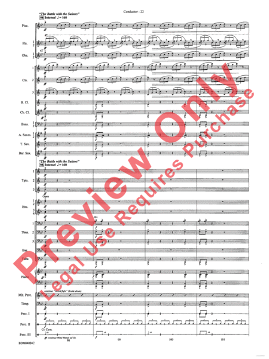 Ithaca (from The Odyssey (Symphony No. 2)) Concert Band scores gallery preview page 26