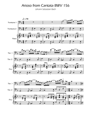 Arioso BWV 156 - Trombone Duet w/ Piano