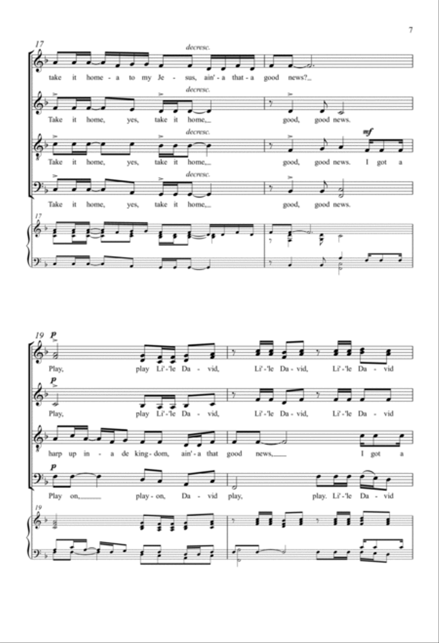 Ain't-a That Good News! 4-Part scores gallery preview page 5