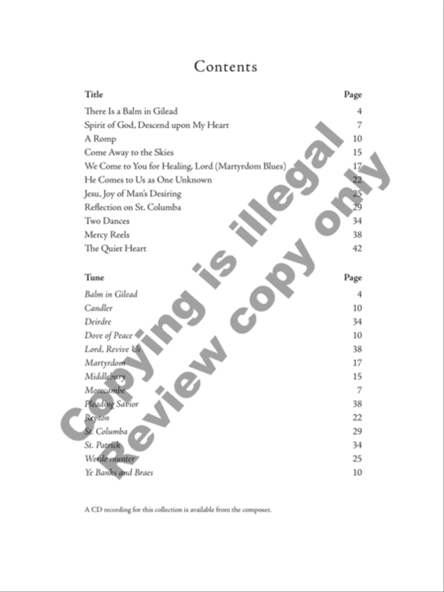 The Quiet Heart Piano Solo scores gallery preview page 3