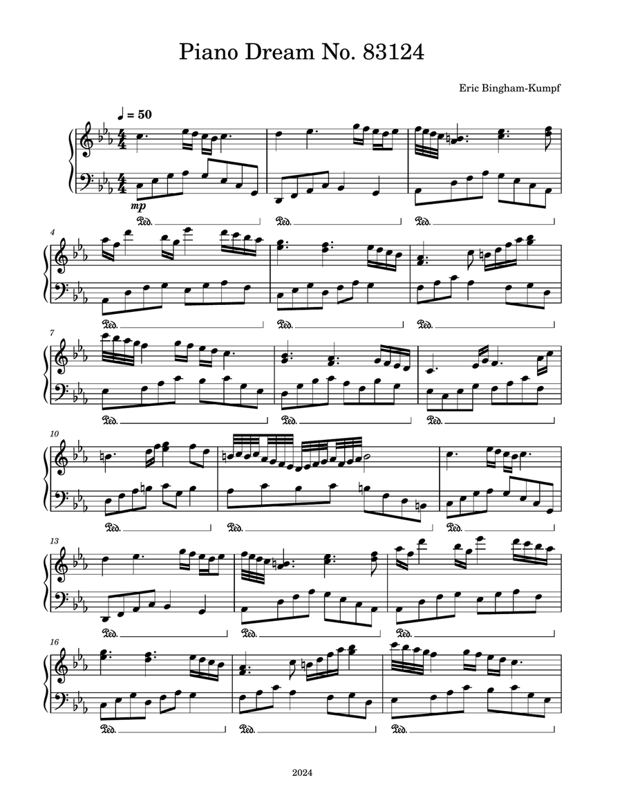 Piano Dream No. 83124 Piano Dream No. 83124 Piano Solo scores gallery preview page 1